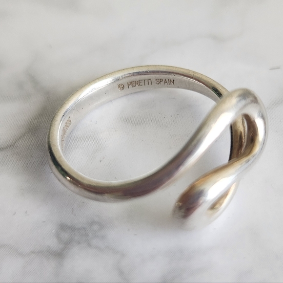 TIFFANY & CO. Elsa Peretti Open Wave 925 Silver Ring - Picture 5 of 5